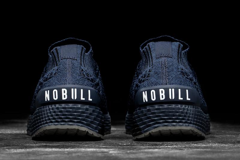 Navy Nobull Midnight Knit Runner Men's Running Shoes | CA D1025F